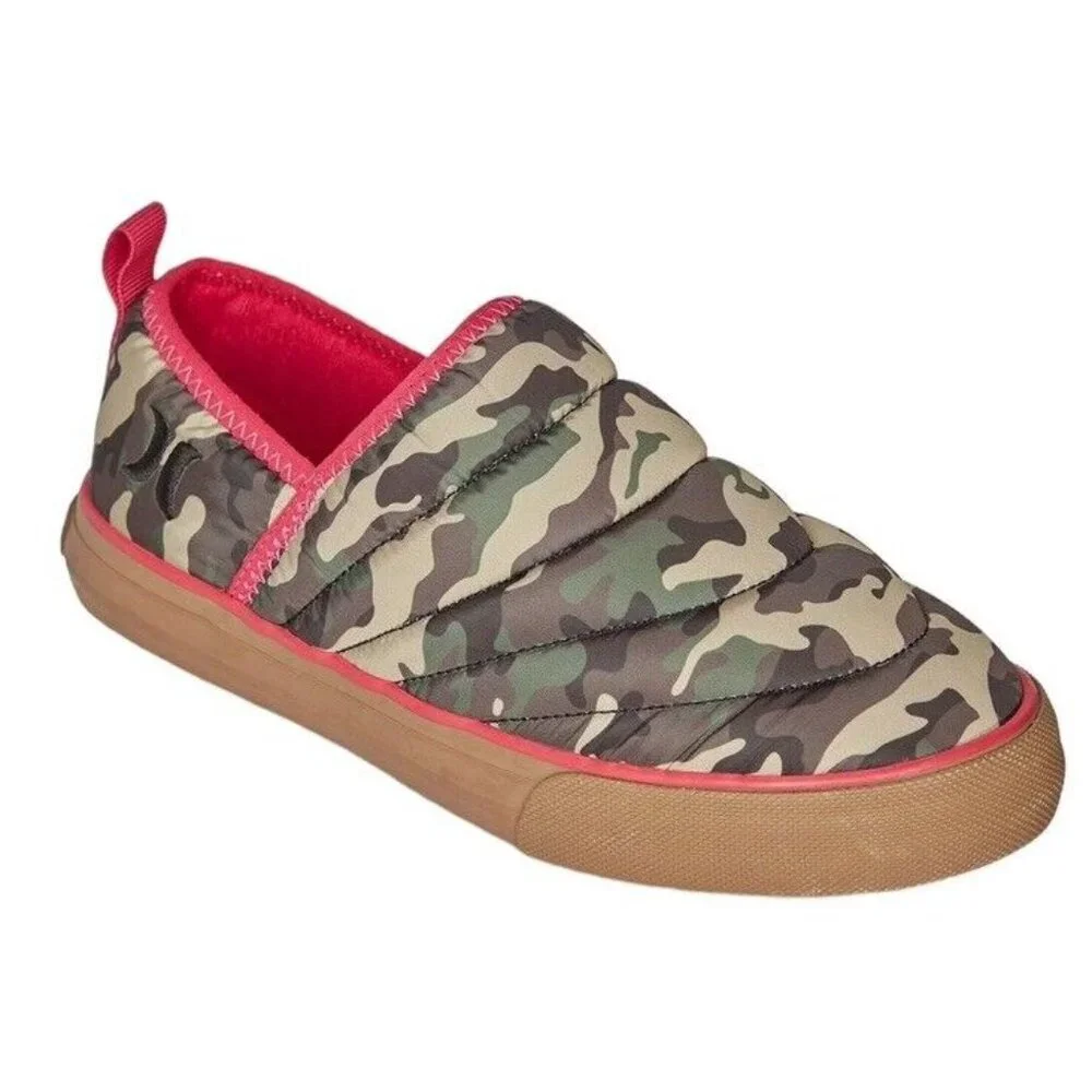 Hurley Puff Kayo Chukka Shoes Camo‎ Womens 8.5 Slip On Puffchuck NWT Green Pink